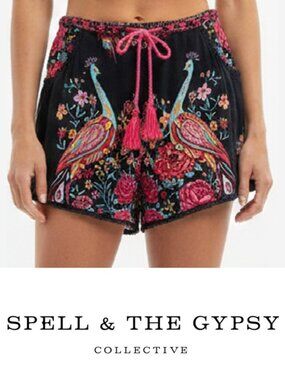 SPELL Hotel Paradiso Jet Shorts Size Small b83E